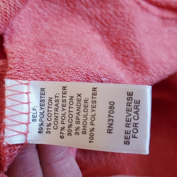 Est. 1948 Cute Coral Peplum  Lace Shoulder Top - Picture 9 of 10